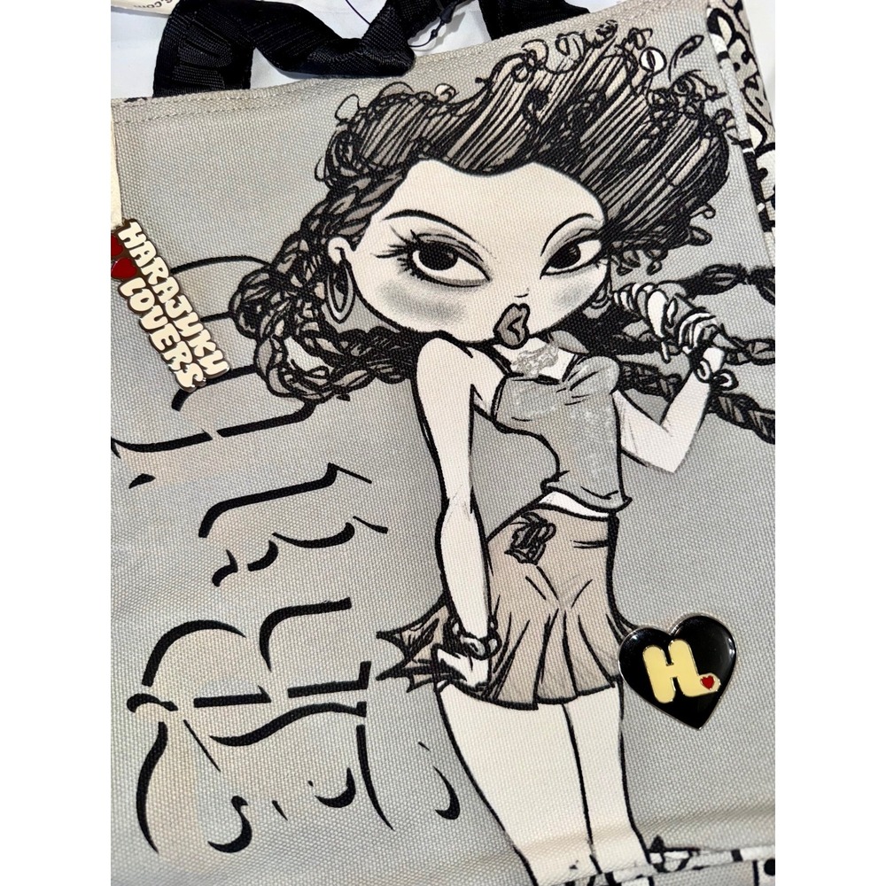 NWT VINTAGE Y2K Harajuku Lovers Gwen Stefani Baby  Canvas Shoulder Bag Purse - Picture 4 of 7